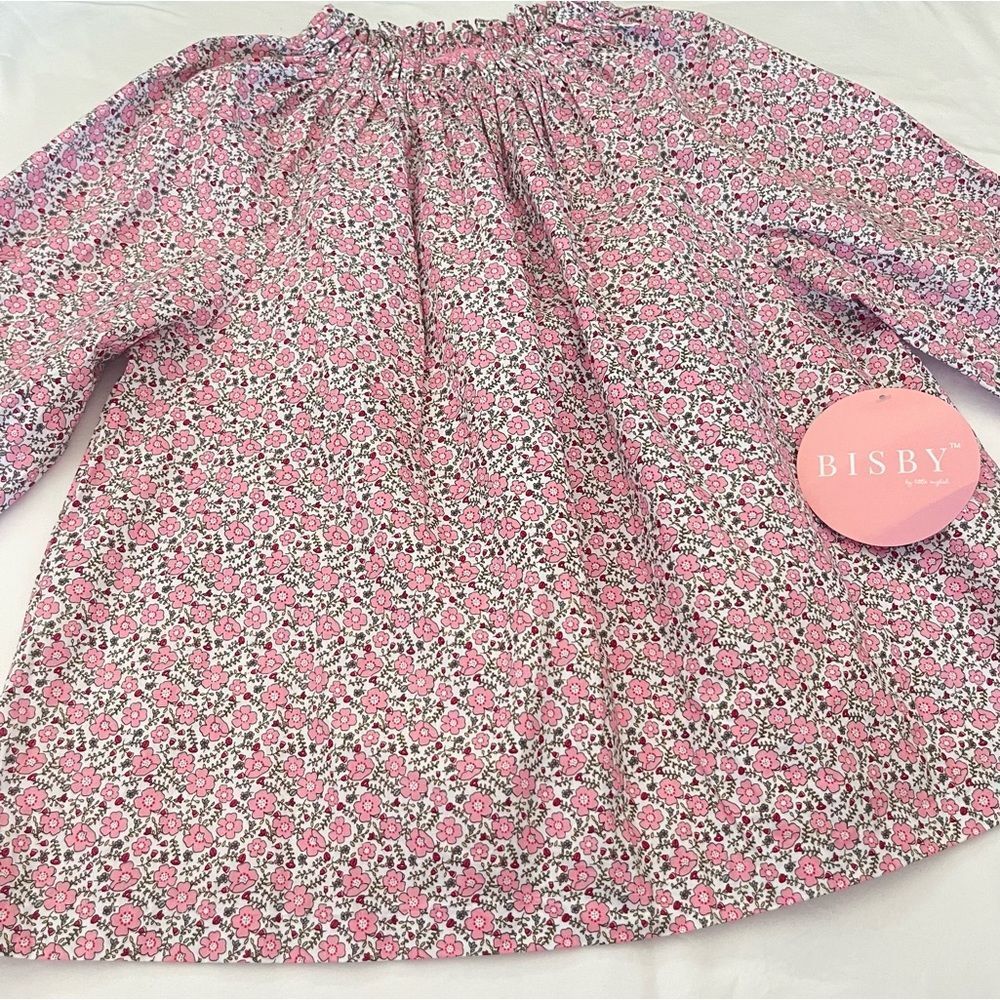 Bisby Girls Pink Floral Print Blouse - Picture 5 of 5